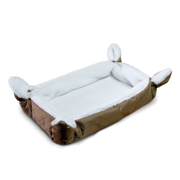 Лежак для котов собак 90×110 см (тёмно бежевый) A4000007 фото