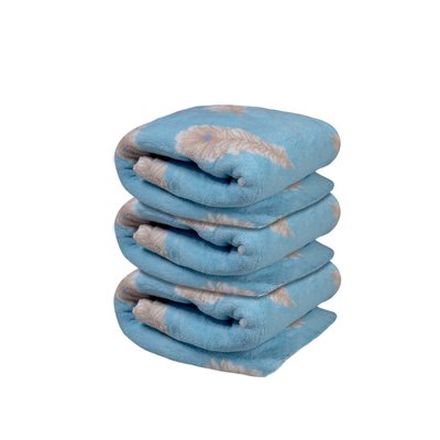 Рушник мікрофібра блакитне пір'я (банне) 70х140 см A1007005 фото