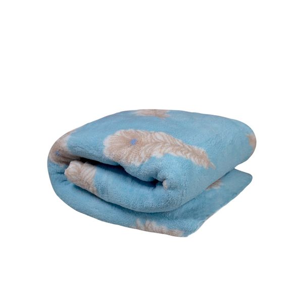 Рушник мікрофібра блакитне пір'я (банне) 70х140 см A1007005 фото
