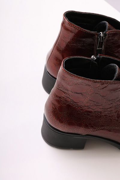 Демісезонні яскраві лакові черевики на широкому підборі 2894OPTION23650 фото
