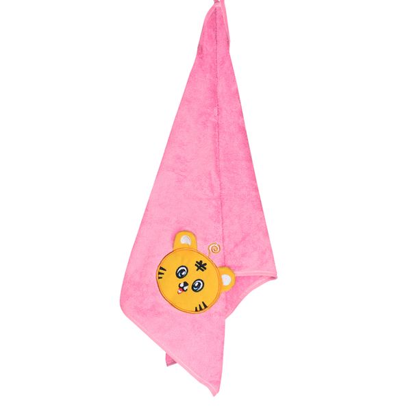 Полотенце микрофибра тигрёнок розовый 35х70 (для рук) A1007014 фото
