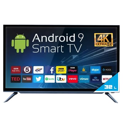 Телевізор LED SMART TV 32 дюйма 4K Wi-Fi з T2 Android 9 A7000023 фото
