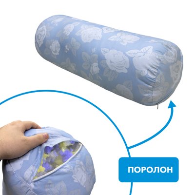 Гипоалергенная подушка-валик (тик поролон) 65х24 A1001035 фото