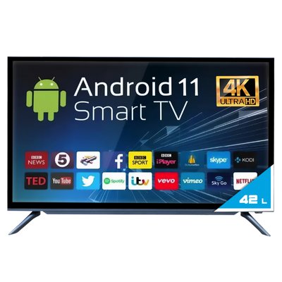 Телевізор LED SMART TV 42 дюйма 4K Wi-Fi з T2 Android 11 A7000024 фото