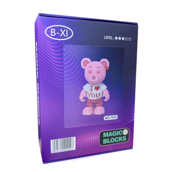 Конструктор Magic Blocks у вигляді ведмедика Тедді “I love you”40 см. A5000038 фото