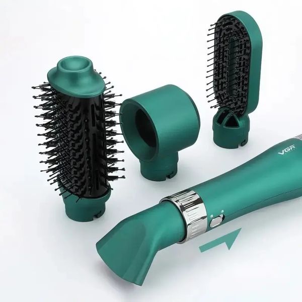 Фен-щетка для волос VGR V-493 Зеленый A1500002 фото