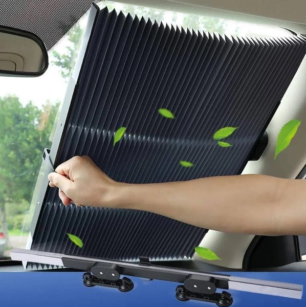 Солнцезащитная складная шторка на лобовое стекло, автомобильная шторка на присосках A7001001 фото