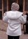 Жіноча дублянка з капюшоном біла S-M. A20033011 фото 6