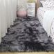Хутряний ворсистий килимок Травичка 1х2м  / Темно-сірий приліжковий килимок з довгим ворсом A1011002 фото 1