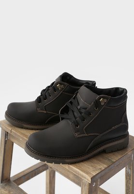 Ботинки зимние мужские кожаные на коричневом меху 3672OPTION20892 фото