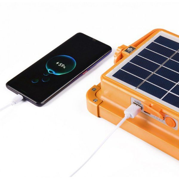 Портативний прожектор - світлодіодна лампа 100W акумуляторна Solar Led light D8 12000 mAh на сонячній батареї A0027111 фото