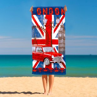 Рушник махровий 100% Cotton “Лондон-Сіті” London City Beach Towel A001928 фото