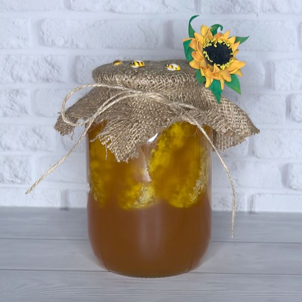 Мёд 3 литра домашний из разнотравья с сотами 100103 фото