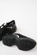 Чорні шкіряні жіночі кросівки із замшевими вставками 3890OPTION26736 фото 3