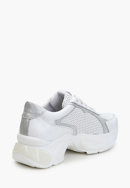 Жіночі білі кросівки зі сріблястими вставками 3773OPTION21843 фото