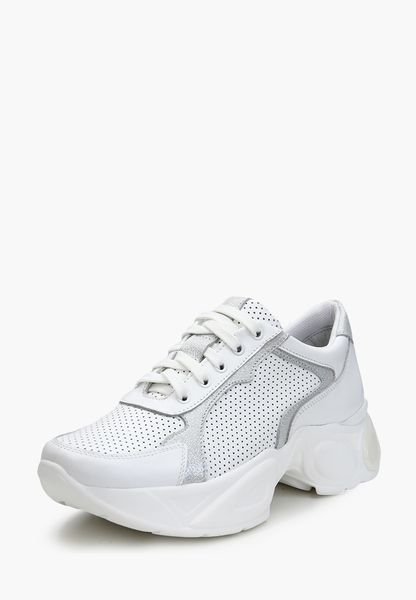 Жіночі білі кросівки зі сріблястими вставками 3773OPTION21843 фото