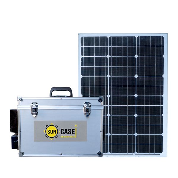Мобільна гібридна сонячна станція SUN CASE 1000w 100 мАг A7000027 фото