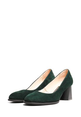 Замшевые туфли зеленого цвета на каблуке 3576OPTION19641 фото
