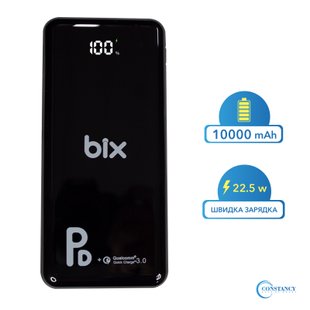 Портативна батарея 10000mAh універсальна Bix PB101+PD  0027022 фото