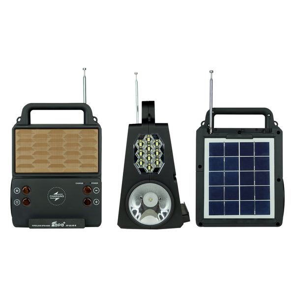 Портативна сонячна автономна система Solar FP-05WSL + FM радіо + Bluetooth + Бездротова зарядка A7000010 фото
