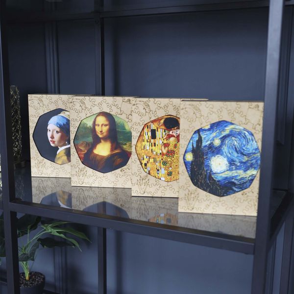 Фігурний дерев'яний пазл Мона Ліза (Леонардо да Вінчі) L 723 фото
