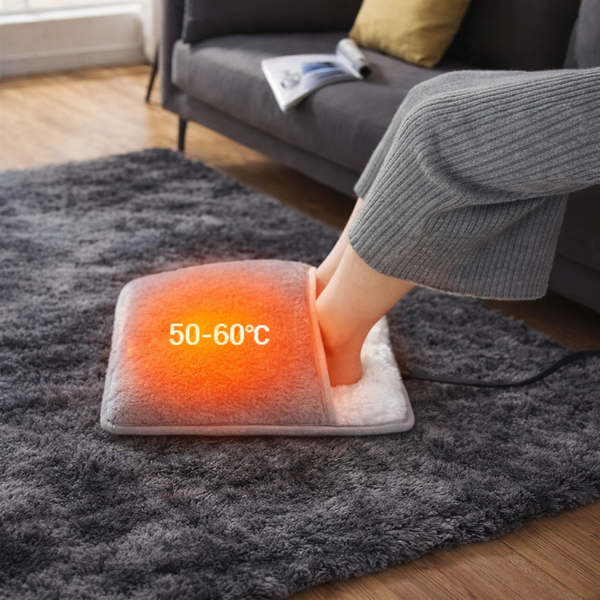 Електрогрілка для ніг USB (плюшевий килимок-тапок) 40&deg;C 2120000110 фото