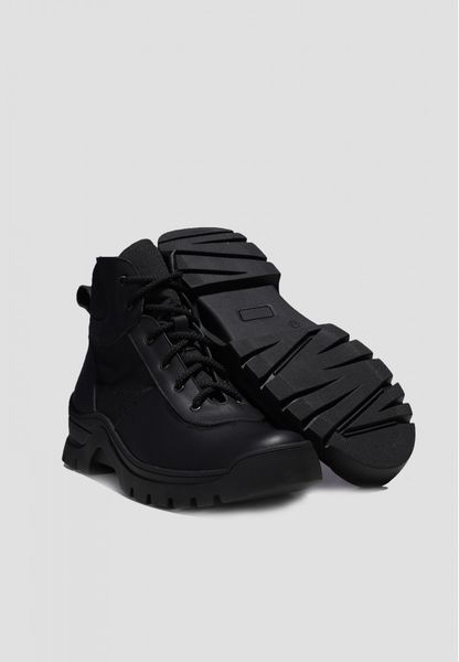 Чоловічі шкіряні черевики чорного кольору 4108OPTION27195 фото