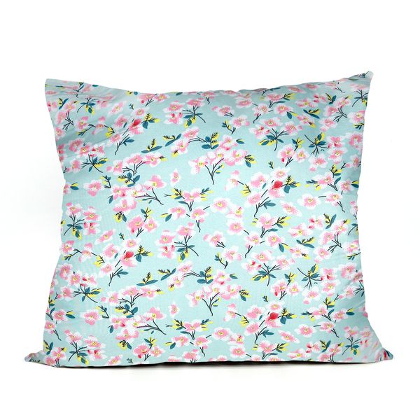 Подушка для сна 70х70, ткань поликоттон голубые цветы A1001030 фото